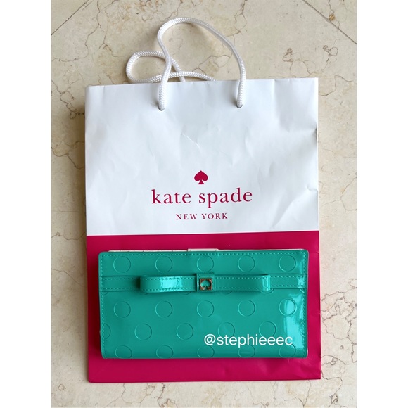 NWT Kate Spade Bifold Wallet Camellia Street Brightberl Green Teal - Picture 7 of 8